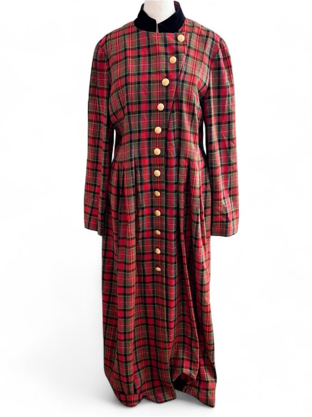Cynthia Howie for Maggy Boutique Vintage 80s Tartan Plaid Dress Size 10